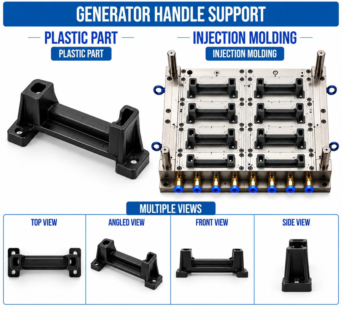 Generator Plastic Handle Support Mould and Moulding Service